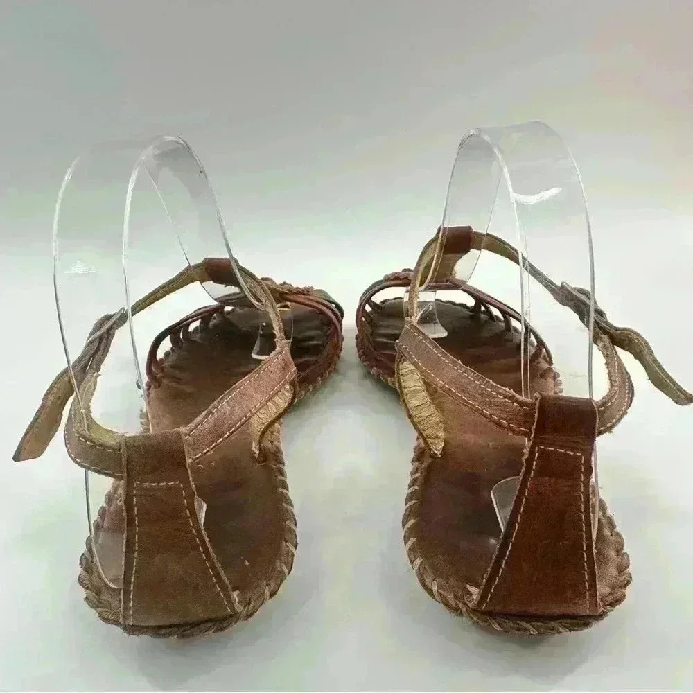 Womens leather flats size 36 multicolored